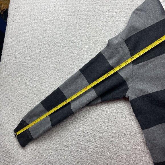 Gant Rugby Polo Long sleeve Shirt Mens XL Grey Striped Preppy 90s Dark Academia - Picture 8 of 14